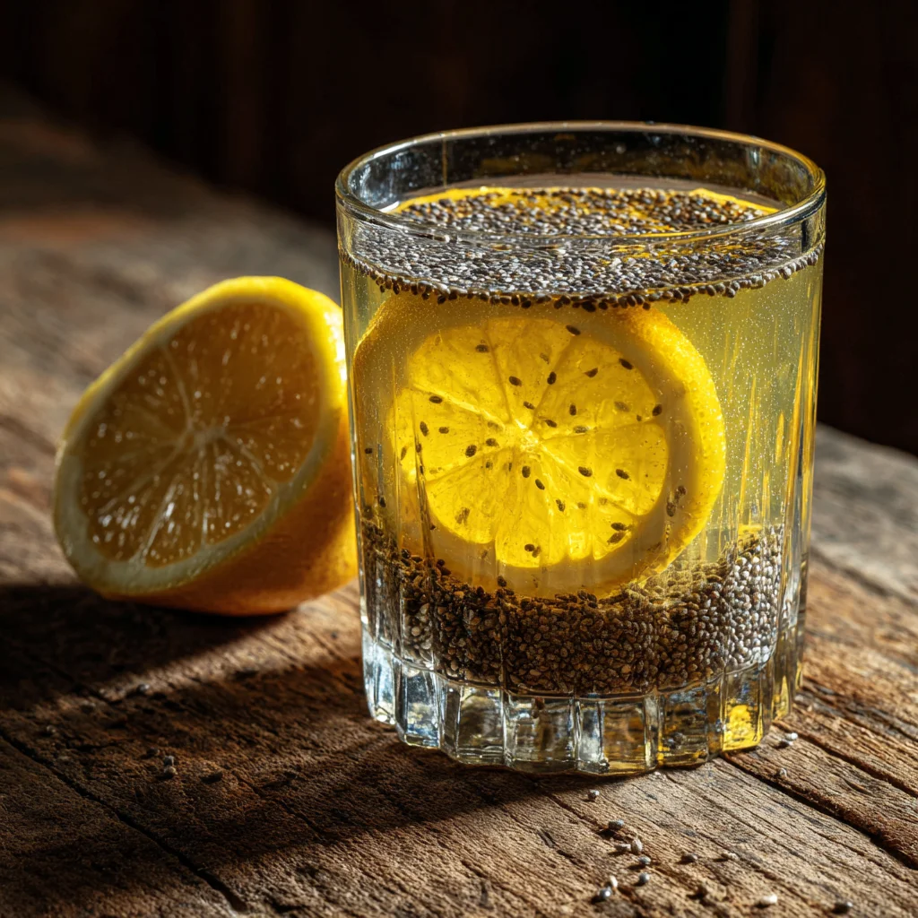 Brazilian Mounjaro Recipe drink with chia and lemon