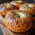 High Protein Bagel: Easy Recipe for a Healthier Start 9 High protein bagel recipe on a wooden counter