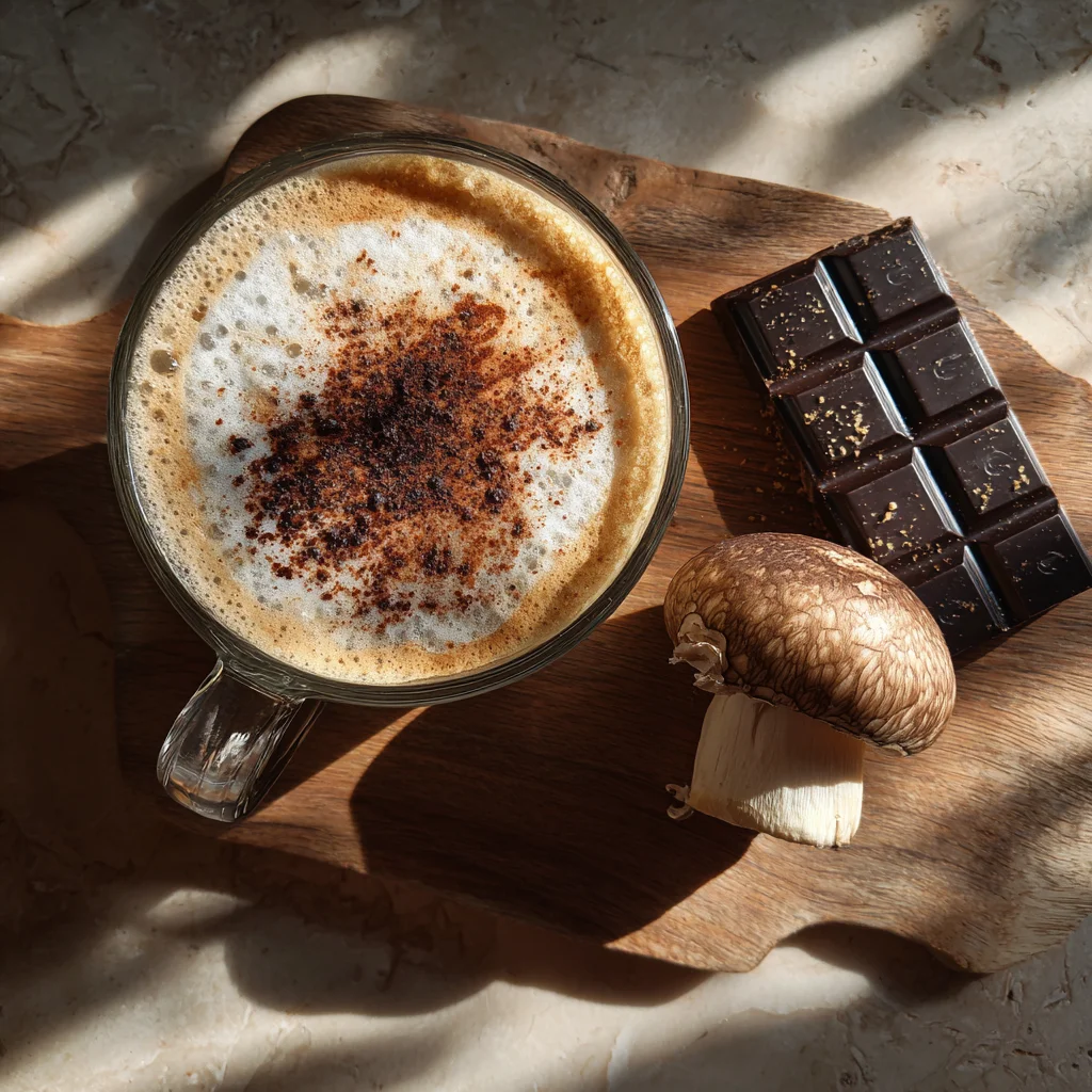 Mushroom Coffee Latte – The Natural Way to Energize Your Morningsdsdsa 6 mushroom coffee latte with cinnamon topping